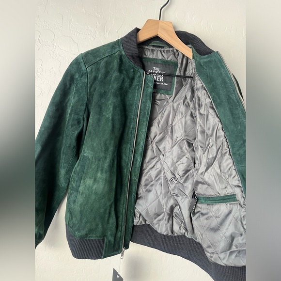 NWT The Jacket Maker bliss suede leather bomber jacket large - Picture 8 of 14